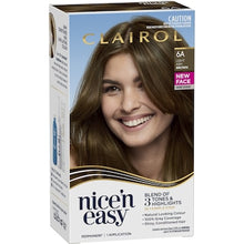 Clairol Nice 'N Easy Permanent 6A Light Ash Brown Hair Colour each