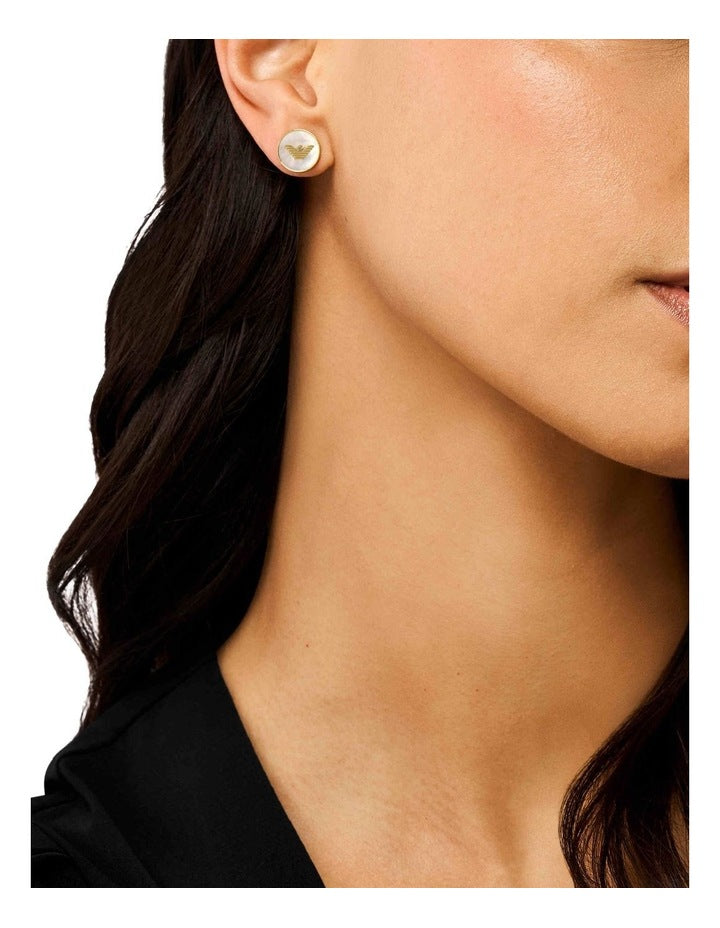 EGS3141710 Eagle Logo Earring in Gold