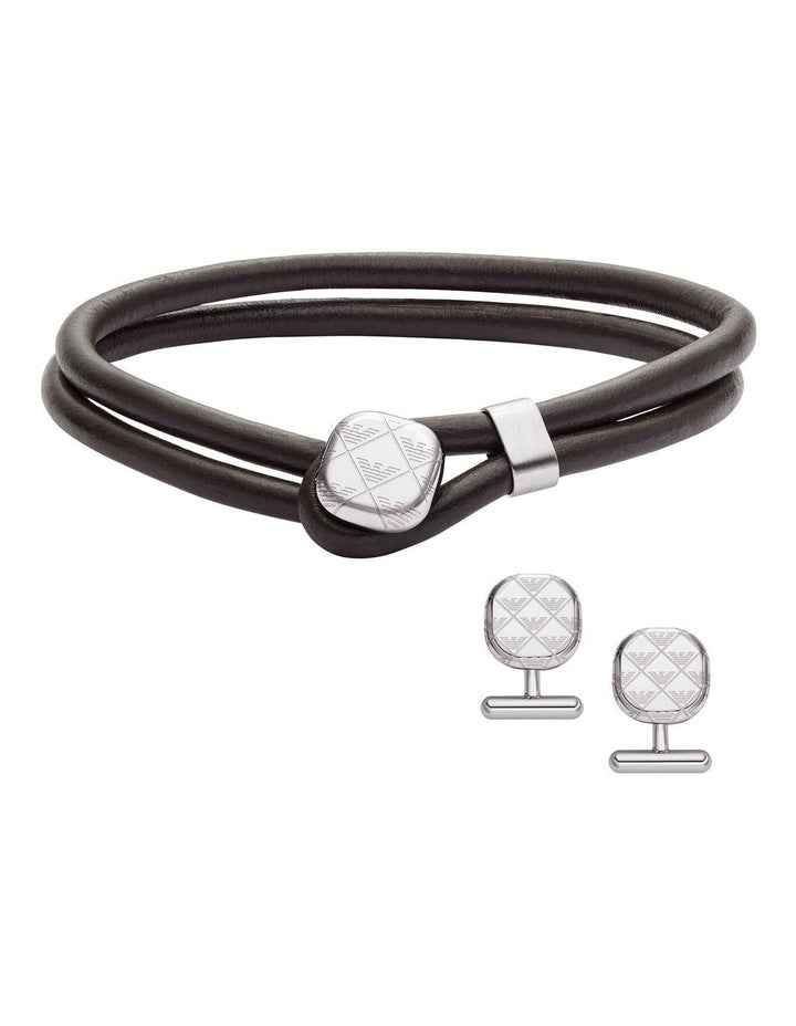 EGS3151Set Eagle Logo Jewellery Set in Silver