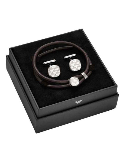 EGS3151Set Eagle Logo Jewellery Set in Silver