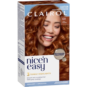 Clairol Nice 'N Easy Permanent 6R Light Auburn Hair Colour each