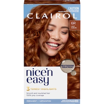 Clairol Nice 'N Easy Permanent 6R Light Auburn Hair Colour each