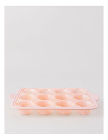 Cloudy Sprinkle Silicone 12 Cup Muffin Pan - Pink