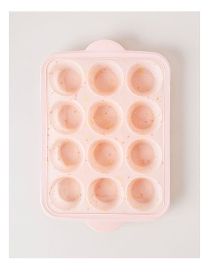 Cloudy Sprinkle Silicone 12 Cup Muffin Pan - Pink