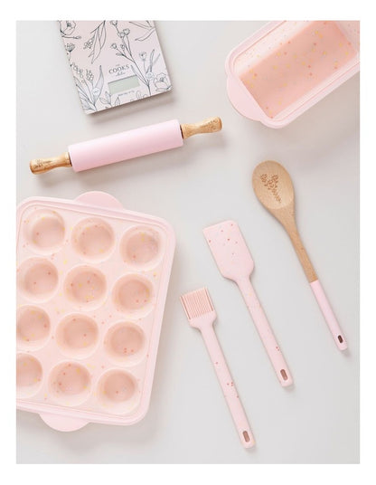 Cloudy Sprinkle Silicone 12 Cup Muffin Pan - Pink