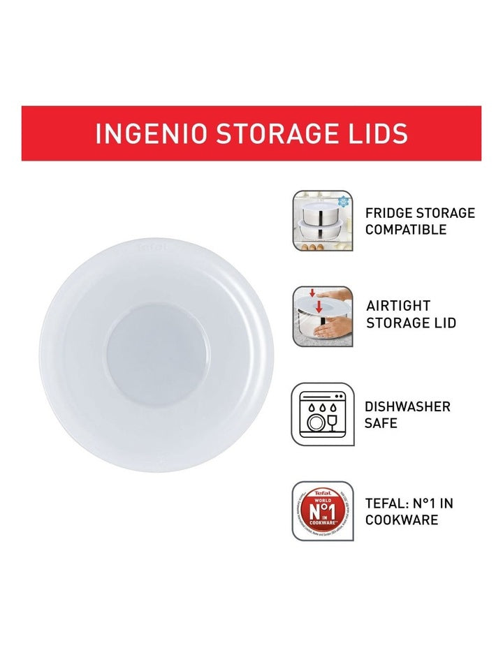Ingenio Plastic Lids 16, 18, 20cm Set of 3 in White
