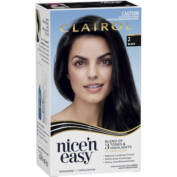 Clairol Nice 'N Easy Permanent 2 Black Hair Colour each