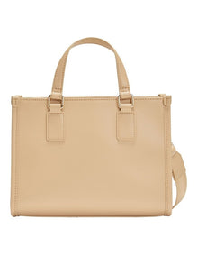 Monotype-Mini Tote Bag in Taupe