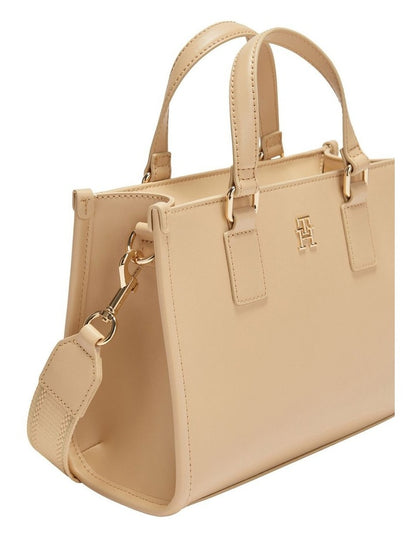 Monotype-Mini Tote Bag in Taupe