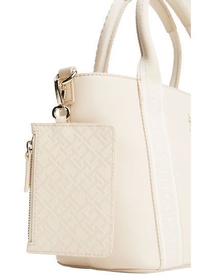 Logotape Convertible Mini Tote Bag in White