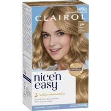 Clairol Nice & Easy Permanent 8a Medium Ash Blonde Hair Colour each
