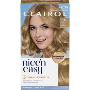 Clairol Nice & Easy Permanent 8a Medium Ash Blonde Hair Colour each