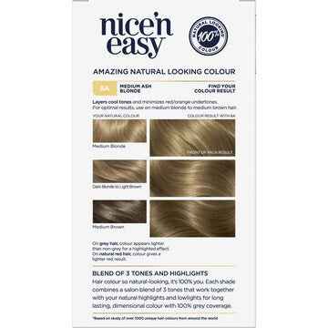 Clairol Nice & Easy Permanent 8a Medium Ash Blonde Hair Colour each