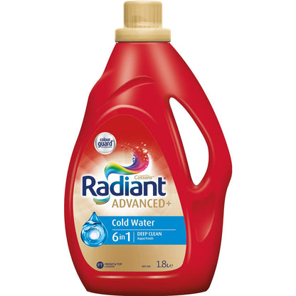 Radiant Advanced+ Cold Water 6-In-1 Laundry Liquid Detergent 1.8l