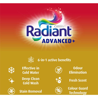 Radiant Advanced+ Cold Water 6-In-1 Laundry Liquid Detergent 1.8l