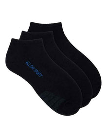 Cushioned Low Cut Socks 3 Pack in Black