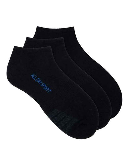 Cushioned Low Cut Socks 3 Pack in Black