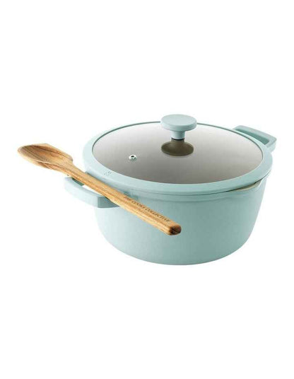 Colours All-in-One 24cm Pot with Lid & Cooking Spoon - Mint