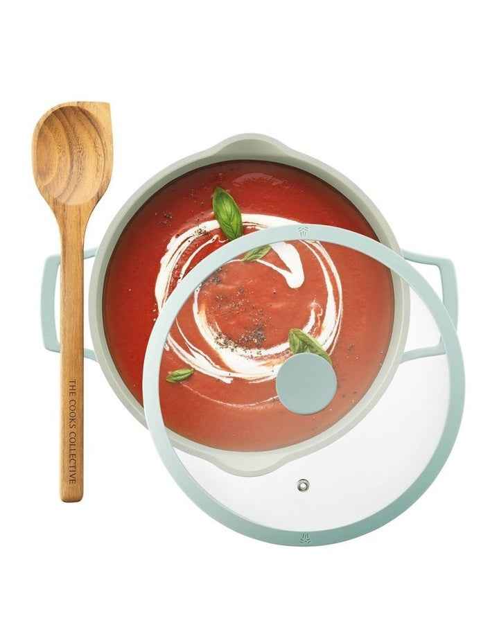 Colours All-in-One 24cm Pot with Lid & Cooking Spoon - Mint