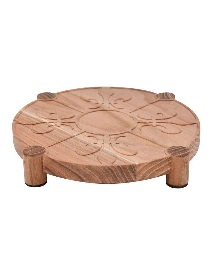 Fleur De Lis Trivet Teak 20cm