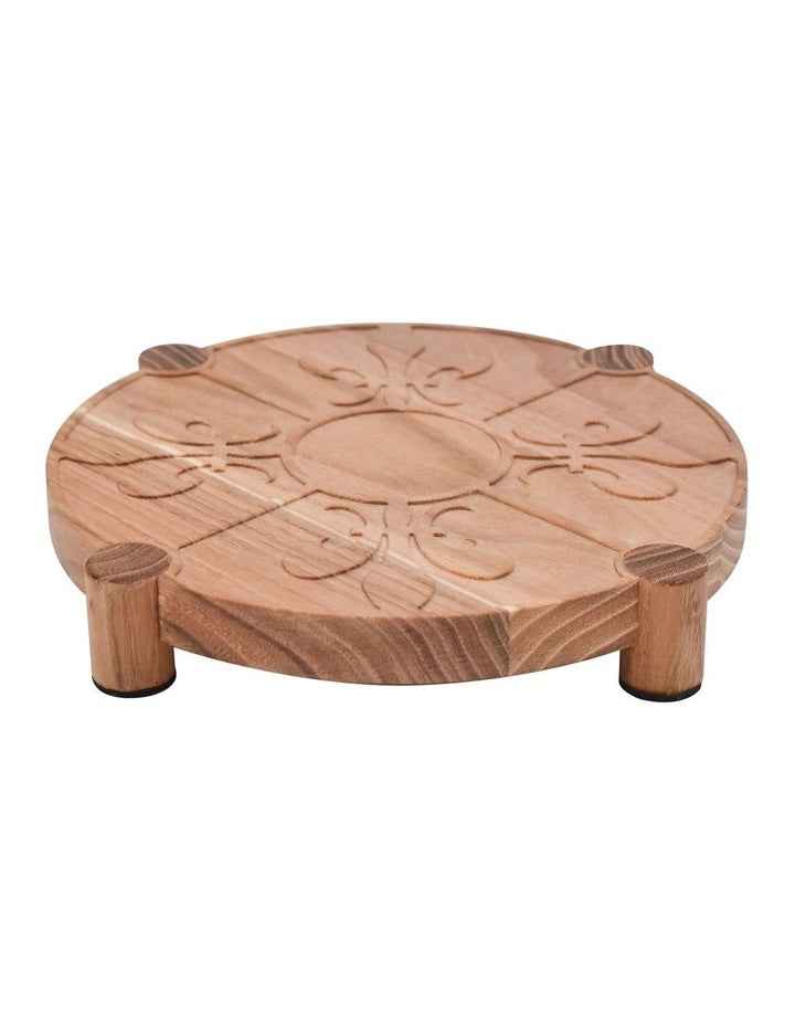 Fleur De Lis Trivet Teak 20cm