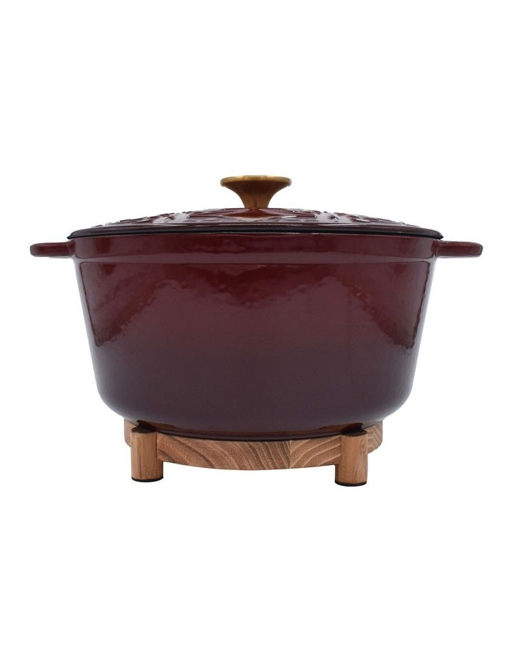 Fleur De Lis Trivet Teak 20cm