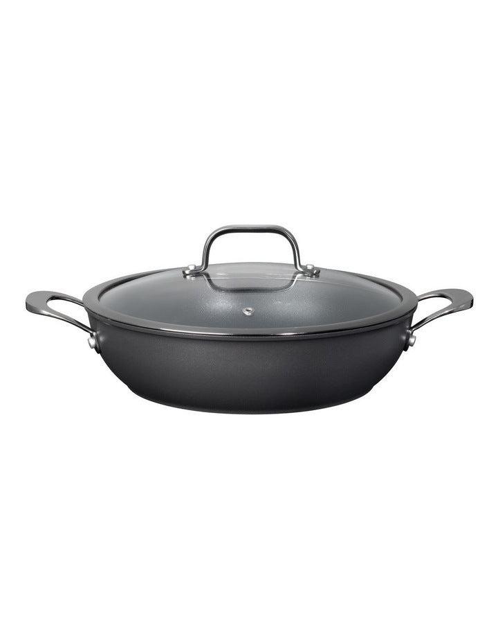 ARCTEC Forged 28cm Saute with Lid & Pot Protector - Black