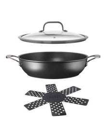 ARCTEC Forged 28cm Saute with Lid & Pot Protector - Black