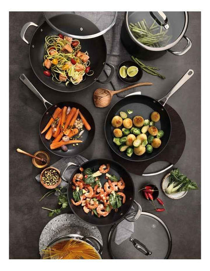 ARCTEC Forged 28cm Saute with Lid & Pot Protector - Black