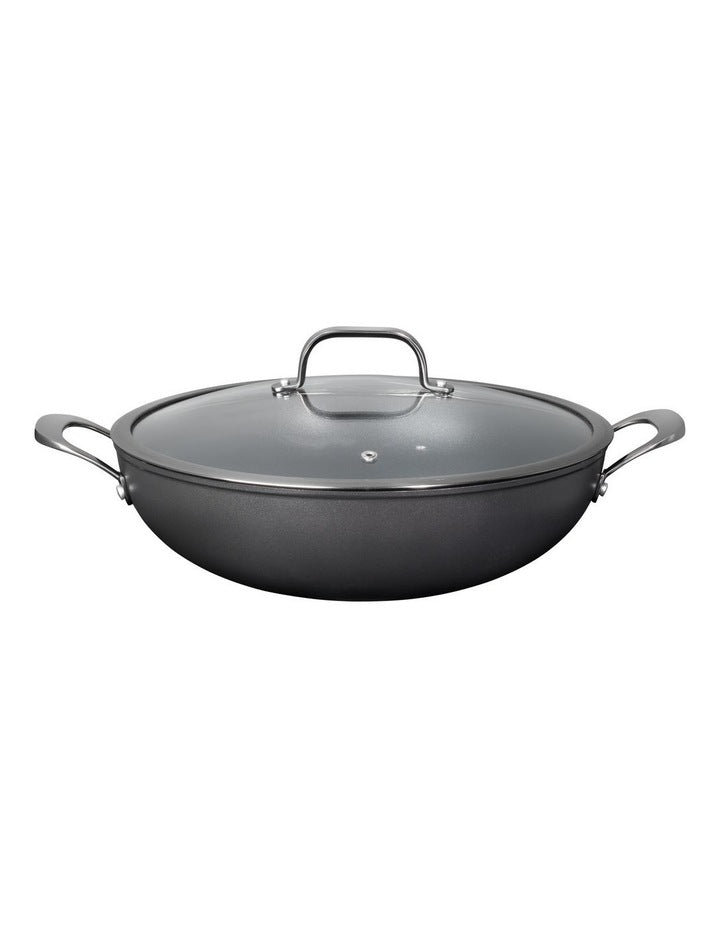 ARCTEC Forged 32cm Wok with Lid & Protector - Black