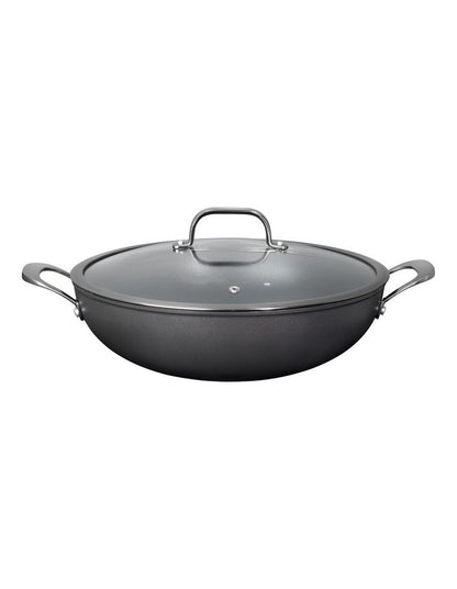 ARCTEC Forged 32cm Wok with Lid & Protector - Black