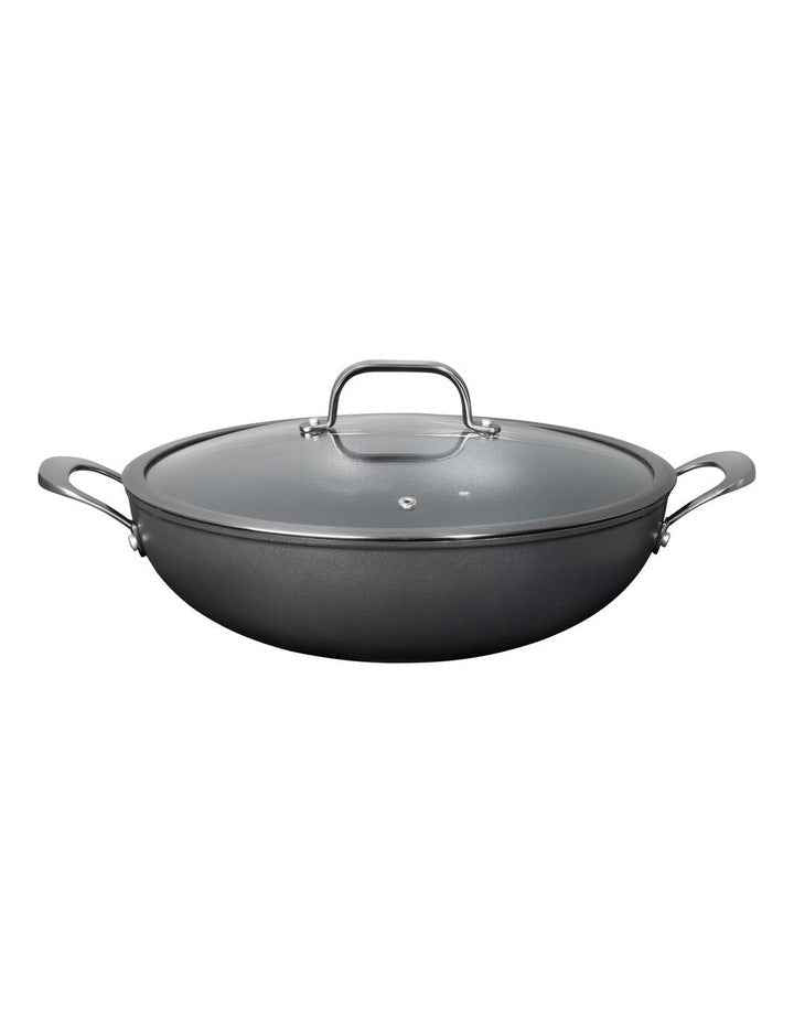 ARCTEC Forged 32cm Wok with Lid & Protector - Black