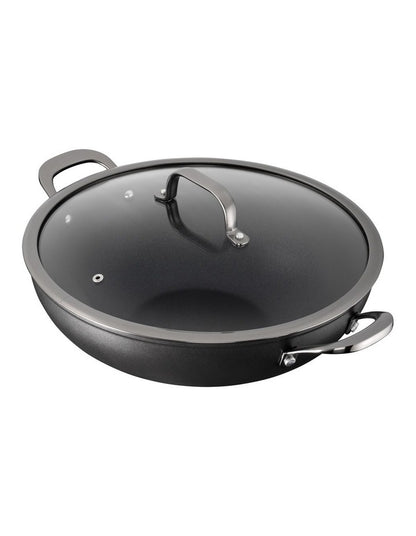 ARCTEC Forged 32cm Wok with Lid & Protector - Black
