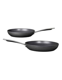 ARCTEC 28cm & 24cm Fry Pack and 2 Pot Protectors  Black
