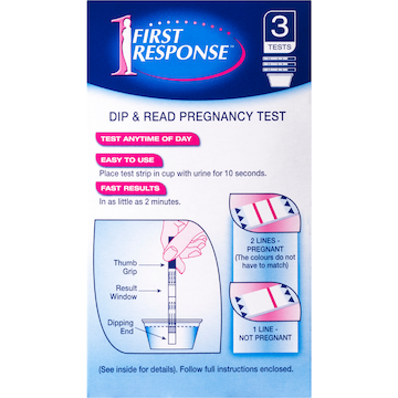First Response Pregnancy Test Dip Read 3 pack
