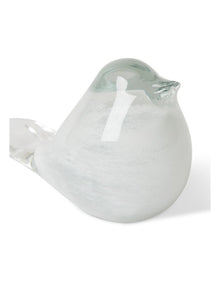 Flynn Glass Bird 8cm in White/Clear