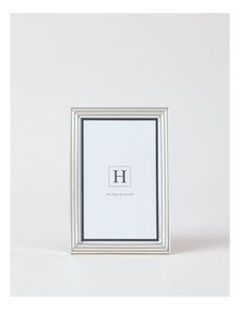 Radiance Ridged Metal Photo Frame 10x15cm in Silver