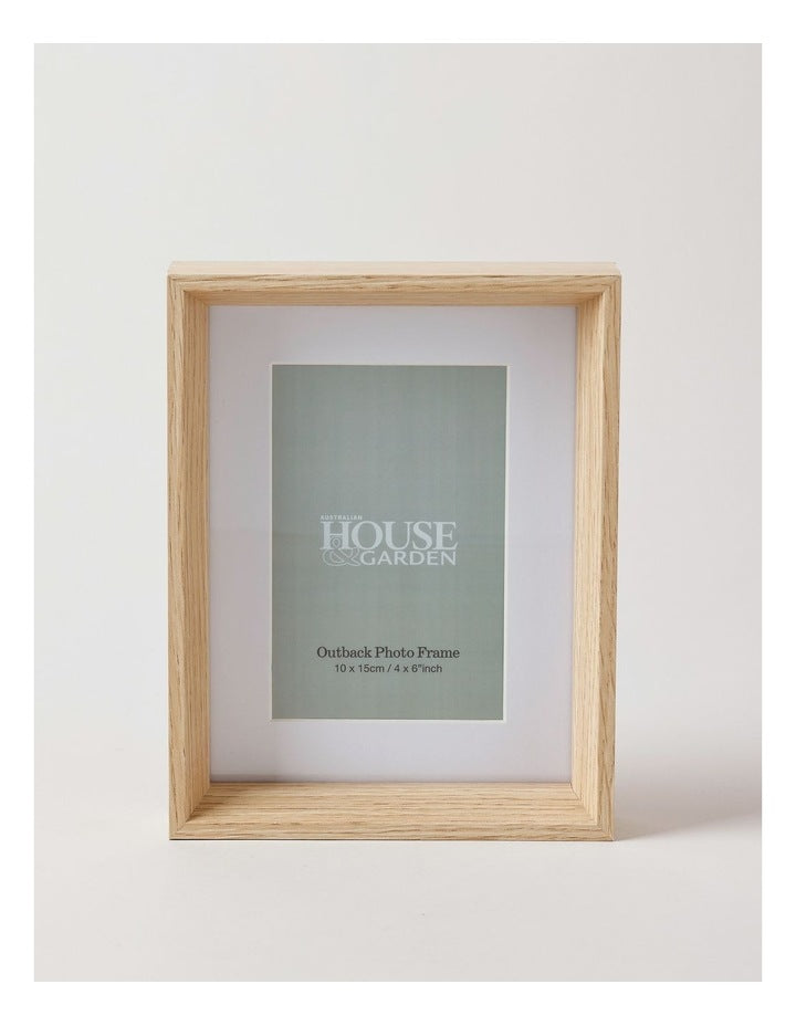 Outback MDF Wood Photo Frame 10x15cm in Brown