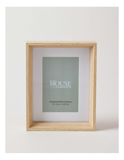 Outback MDF Wood Photo Frame 10x15cm in Brown