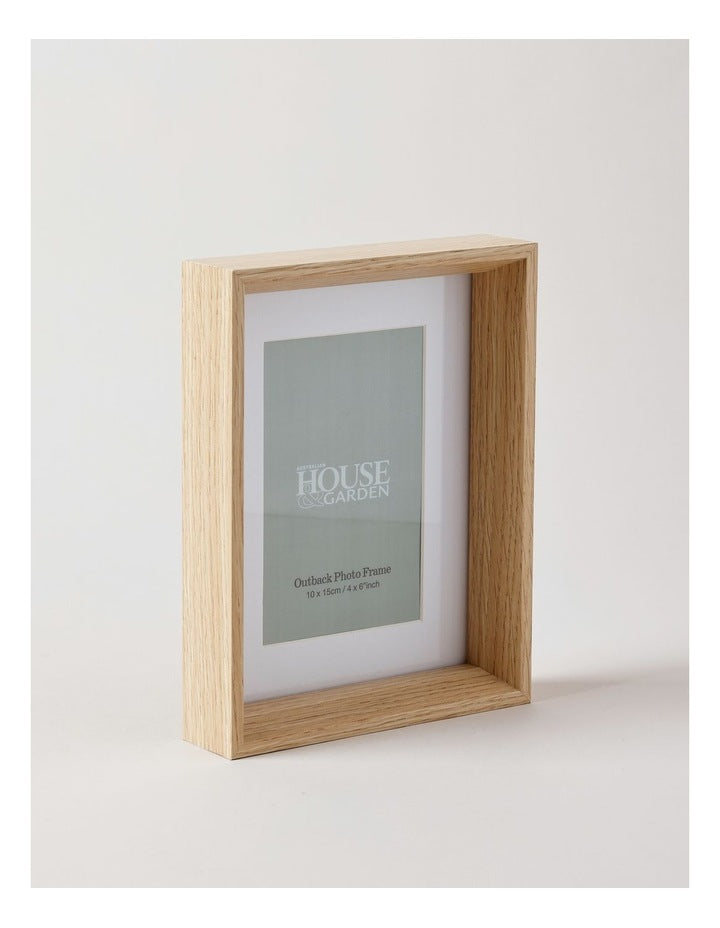 Outback MDF Wood Photo Frame 10x15cm in Brown