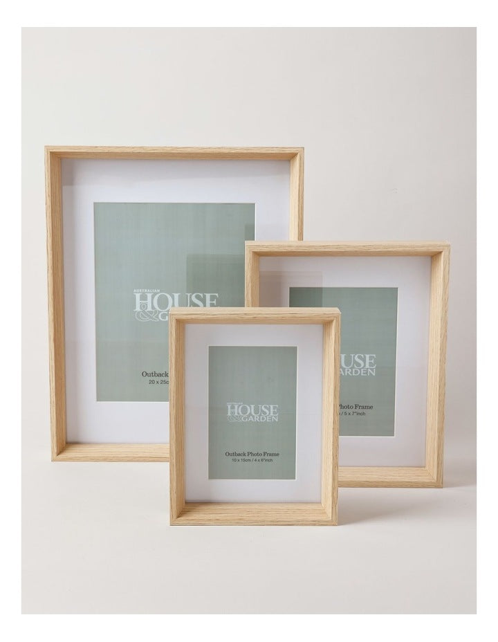 Outback MDF Wood Photo Frame 10x15cm in Brown