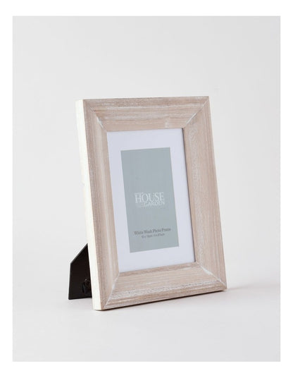 White Wash Timber Photo Frame 10x15cm in White