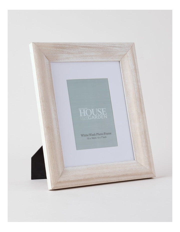 White Wash Timber Photo Frame 13x18cm in White