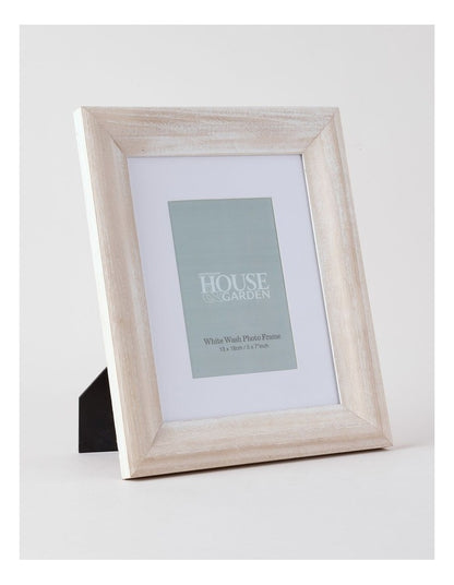 White Wash Timber Photo Frame 13x18cm in White