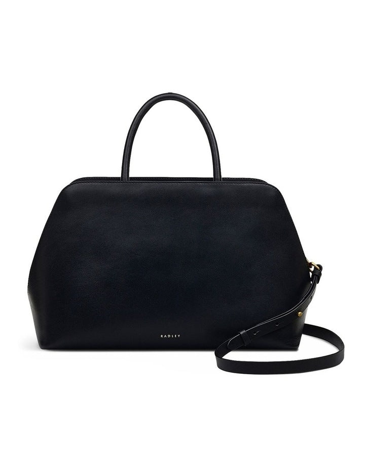Liverpool Street Icon Medium Ziptop Grab Bag in Black