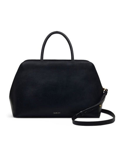 Liverpool Street Icon Medium Ziptop Grab Bag in Black