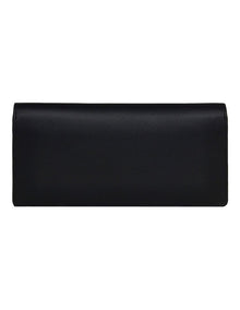 Large Pockets Bifold Matinee Purse in Black