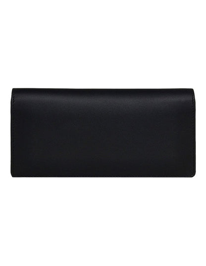 Large Pockets Bifold Matinee Purse in Black