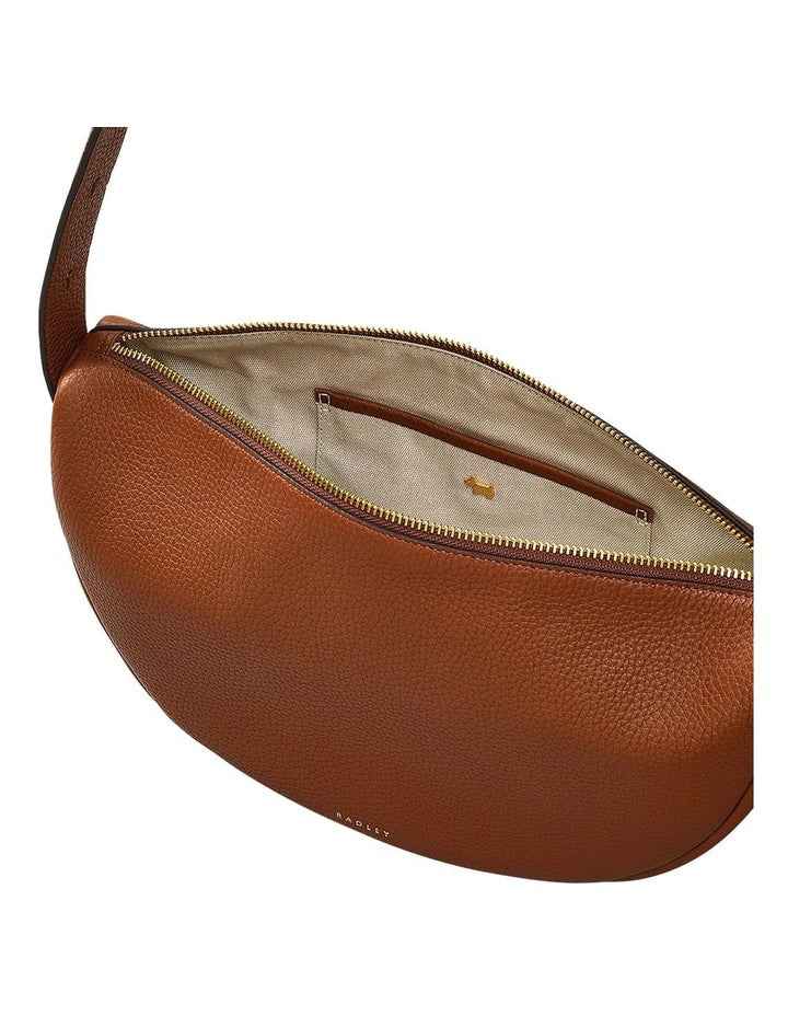 Dukes Place Medium Ziptop Sling Bag in Tan
