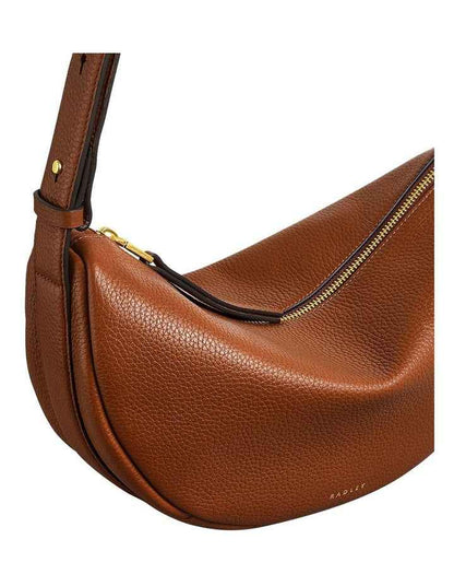 Dukes Place Medium Ziptop Sling Bag in Tan